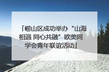 崂山区成功举办“山海相遇 同心共融”欧美同学会青年联谊活动
