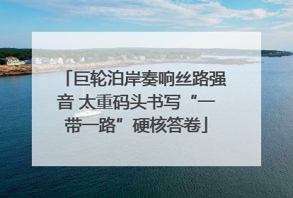 巨轮泊岸奏响丝路强音 太重码头书写“一带一路”硬核答卷