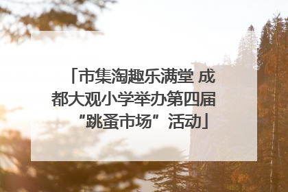 市集淘趣乐满堂 成都大观小学举办第四届“跳蚤市场”活动
