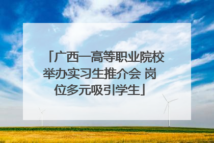 广西一高等职业院校举办实习生推介会 岗位多元吸引学生