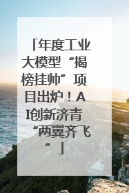 年度工业大模型“揭榜挂帅”项目出炉！AI创新济青“两翼齐飞”