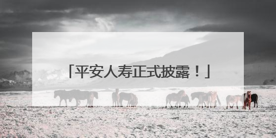 平安人寿正式披露！