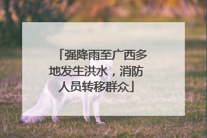 强降雨至广西多地发生洪水，消防人员转移群众