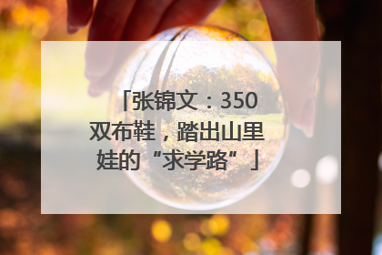 张锦文：350双布鞋，踏出山里娃的“求学路”
