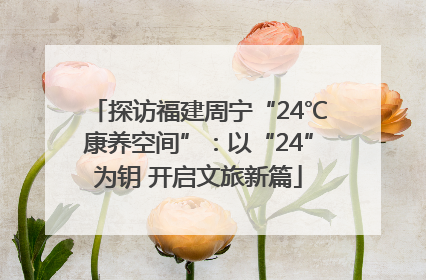 探访福建周宁“24℃康养空间”：以“24”为钥 开启文旅新篇