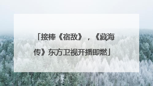 接棒《宿敌》，《藏海传》东方卫视开播即燃