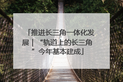 推进长三角一体化发展｜“轨道上的长三角”今年基本建成