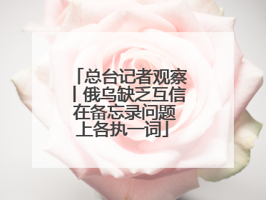 总台记者观察丨俄乌缺乏互信 在备忘录问题上各执一词