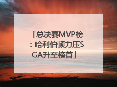 总决赛MVP榜：哈利伯顿力压SGA升至榜首