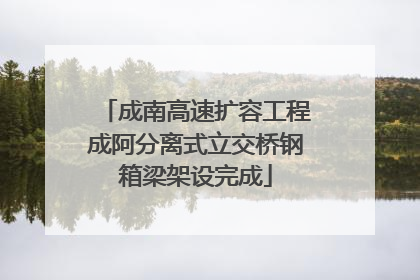 成南高速扩容工程成阿分离式立交桥钢箱梁架设完成