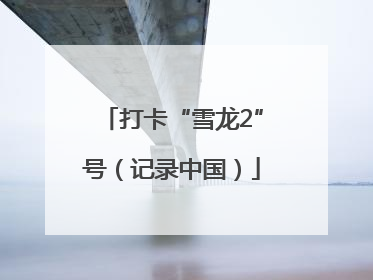 打卡“雪龙2”号（记录中国）