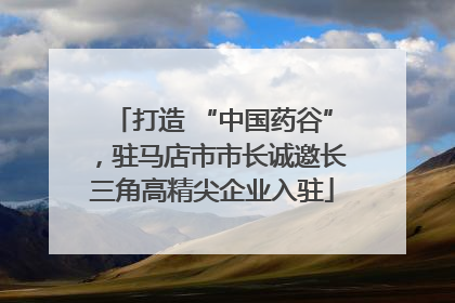 打造 “中国药谷”，驻马店市市长诚邀长三角高精尖企业入驻