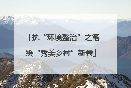 执“环境整治”之笔 绘“秀美乡村”新卷