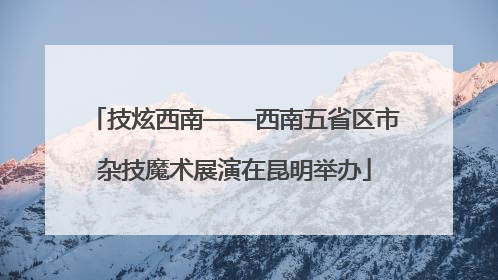 技炫西南——西南五省区市杂技魔术展演在昆明举办