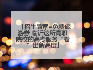招生简章=免费旅游券 临沂这所高职院校的高考服务“卷”出新高度