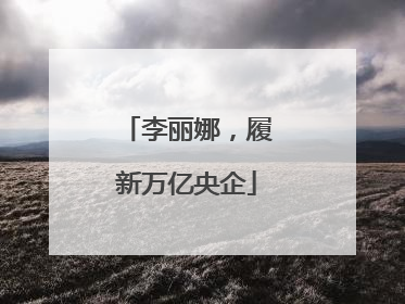 李丽娜，履新万亿央企
