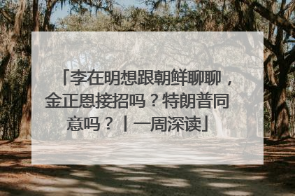 李在明想跟朝鲜聊聊，金正恩接招吗？特朗普同意吗？丨一周深读