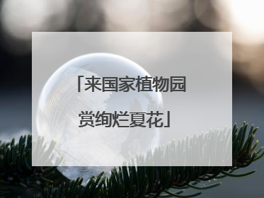 来国家植物园 赏绚烂夏花