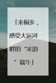 来桐乡，感受大运河畔的“宋韵”端午