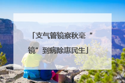 支气管镜察秋毫“镜”到病除惠民生
