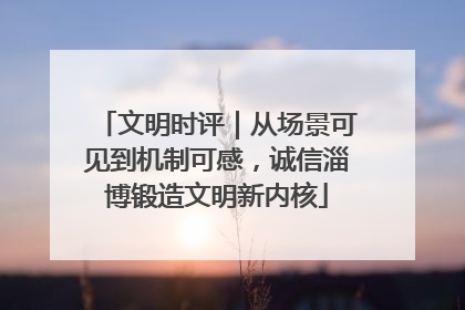 文明时评｜从场景可见到机制可感，诚信淄博锻造文明新内核