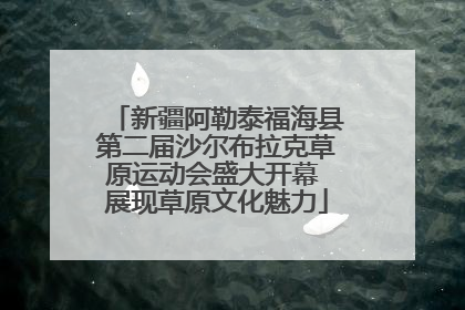 新疆阿勒泰福海县第二届沙尔布拉克草原运动会盛大开幕 展现草原文化魅力