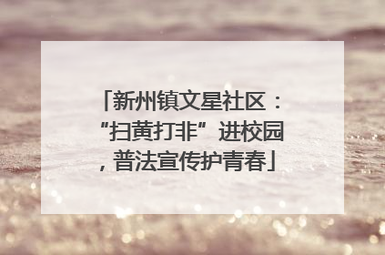 新州镇文星社区：“扫黄打非”进校园，普法宣传护青春