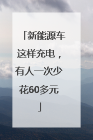 新能源车这样充电，有人一次少花60多元