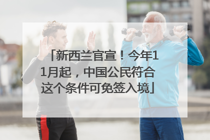 新西兰官宣！今年11月起，中国公民符合这个条件可免签入境