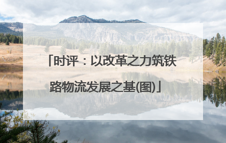 时评：以改革之力筑铁路物流发展之基(图)