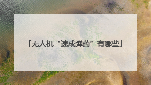 无人机“速成弹药”有哪些