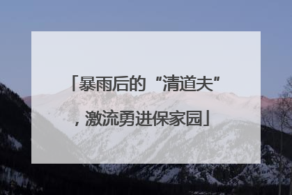 暴雨后的“清道夫”，激流勇进保家园