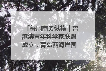 每周商务纵横｜鲁港澳青年科学家联盟成立；青岛西海岸国际能源自贸港启用