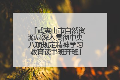 武夷山市自然资源局深入贯彻中央八项规定精神学习教育读书班开班