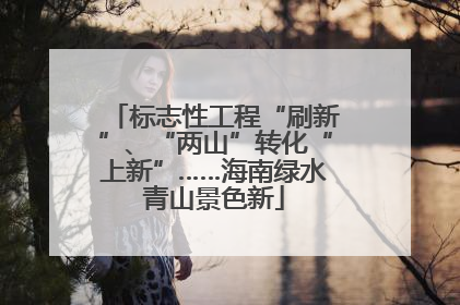 标志性工程“刷新”、“两山”转化“上新”……海南绿水青山景色新