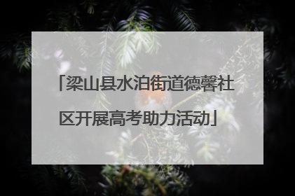 梁山县水泊街道德馨社区开展高考助力活动
