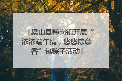 梁山县韩岗镇开展“浓浓端午情，悠悠粽意香”包粽子活动