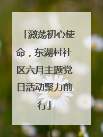 激荡初心使命，东湖村社区六月主题党日活动聚力前行