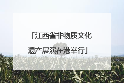 江西省非物质文化遗产展演在港举行