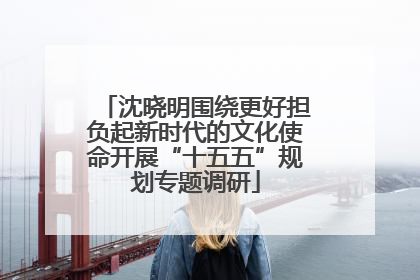 沈晓明围绕更好担负起新时代的文化使命开展“十五五”规划专题调研