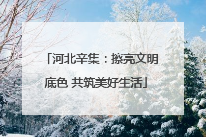 河北辛集：擦亮文明底色 共筑美好生活