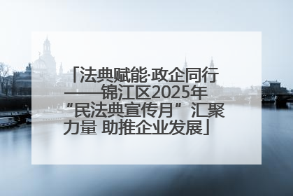法典赋能·政企同行——锦江区2025年“民法典宣传月”汇聚力量 助推企业发展