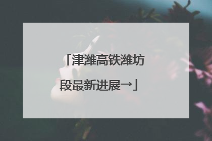津潍高铁潍坊段最新进展→