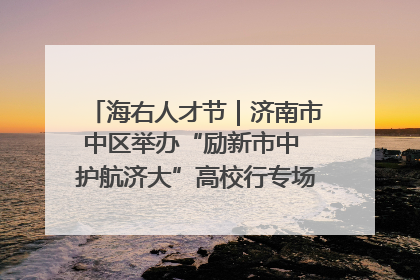 海右人才节｜济南市中区举办“励新市中 护航济大”高校行专场活动暨“青年人才 乐享市中”品牌推介会