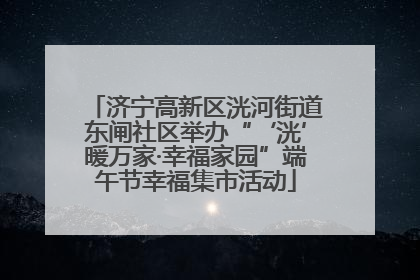 济宁高新区洸河街道东闸社区举办“‘洸’暖万家·幸福家园”端午节幸福集市活动