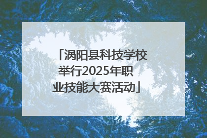 涡阳县科技学校举行2025年职业技能大赛活动