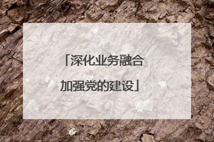 深化业务融合 加强党的建设