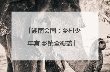湖南会同：乡村少年宫 乡镇全覆盖