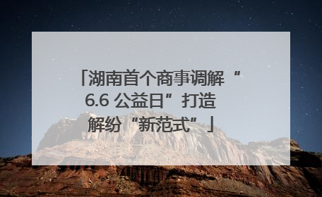 湖南首个商事调解“6.6 公益日”打造解纷“新范式”