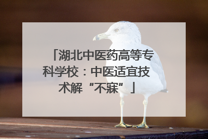 湖北中医药高等专科学校：中医适宜技术解“不寐”